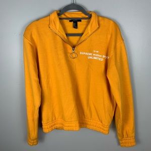 Yellow quarter zip